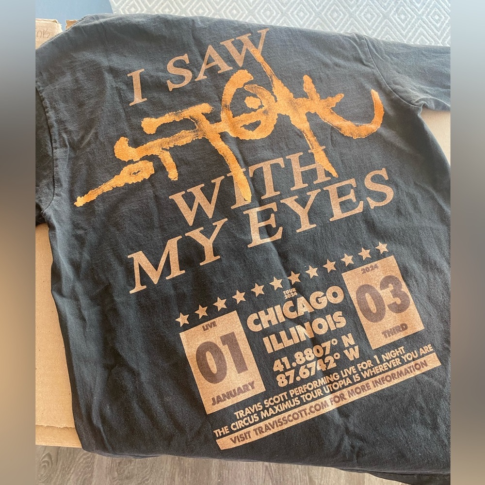 Official Travis Scott Chicago Tour Tshirt